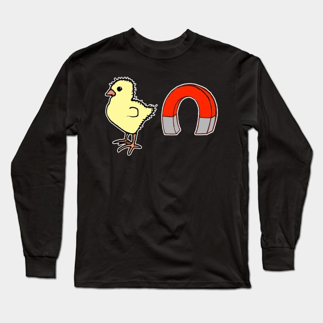 Chick Magnet Long Sleeve T-Shirt by mikepod